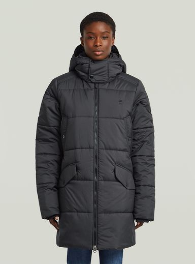 Whistler Hooded Quilted Slim Long Coat